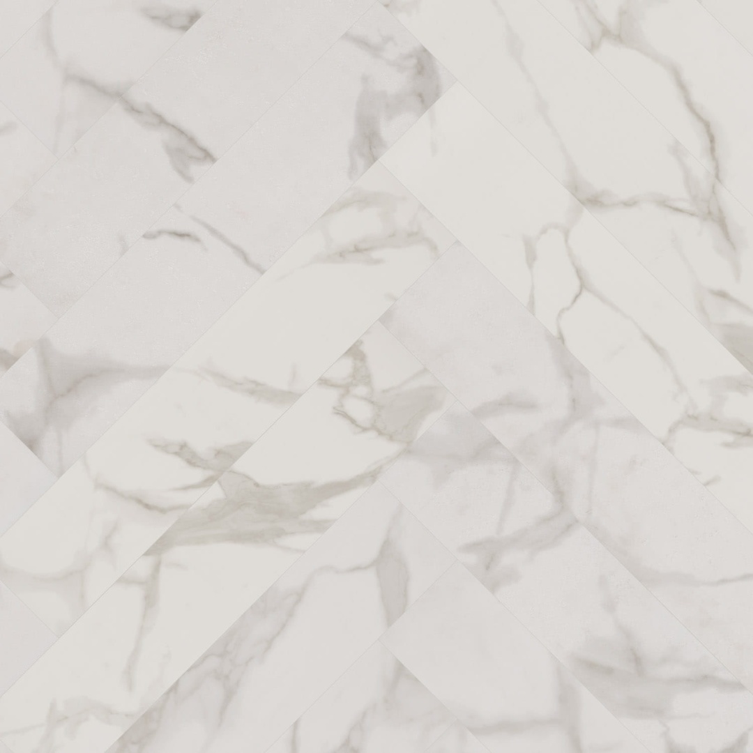 Pure Marble Herringbone - Snowflake