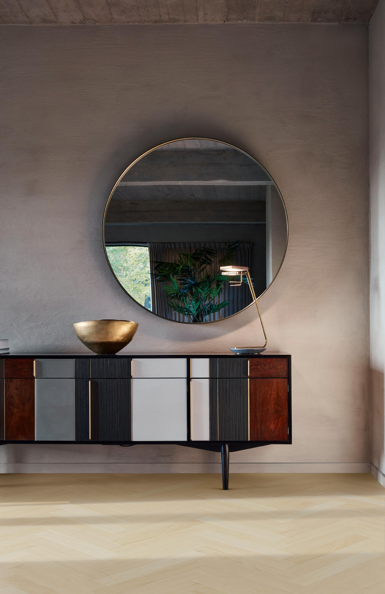 Parqwood Herringbone Oak Calm  Albatre