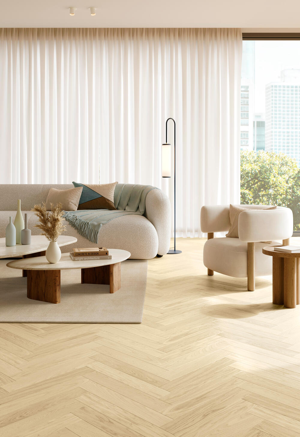 Parqwood Herringbone Oak Calm Nude