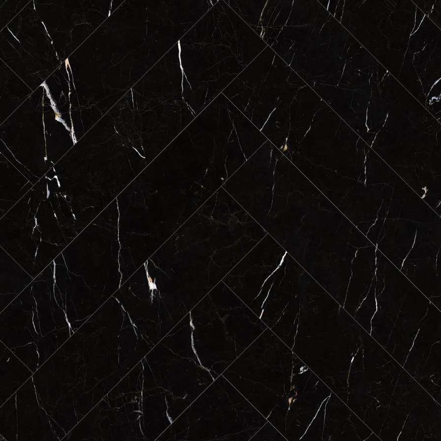 Black Marble Herringbone - Noir